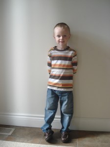 First day of homeschool - 4 years old